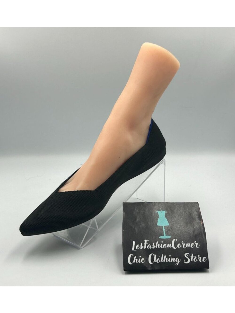 Rothy's Women's Black The Pointed Toe Knit Ballet Flats Size 11 3332 - Picture 14 of 16